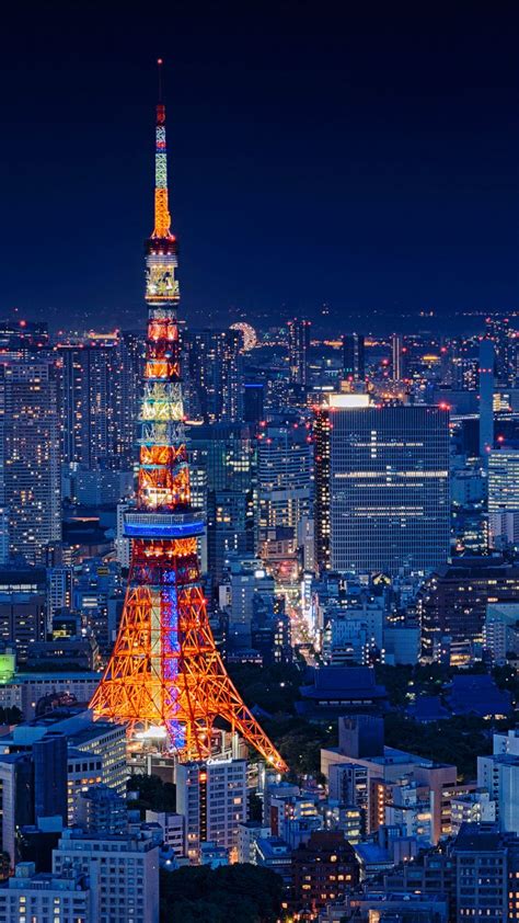 Tokyo Tower Japan Night Cityscape 4K Ultra HD Mobile Wallpaper | Tokyo tower, Iphone wallpaper ...