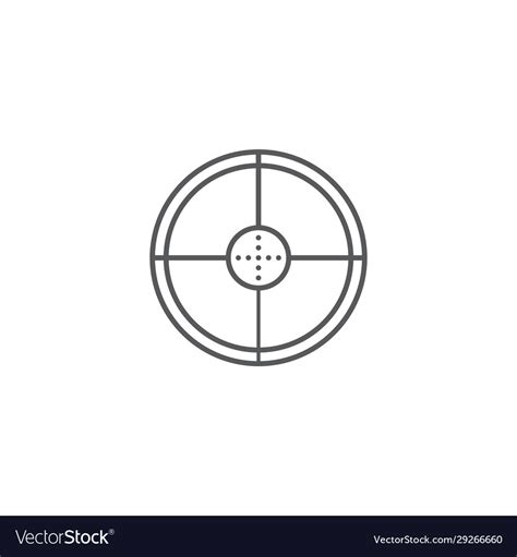 Crosshair icon symbol isolated on white background