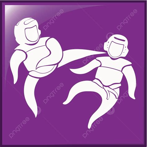 Sport Symbol For Taekwondo Taekwondo Image Recreation Vector, Taekwondo, Image, Recreation PNG ...