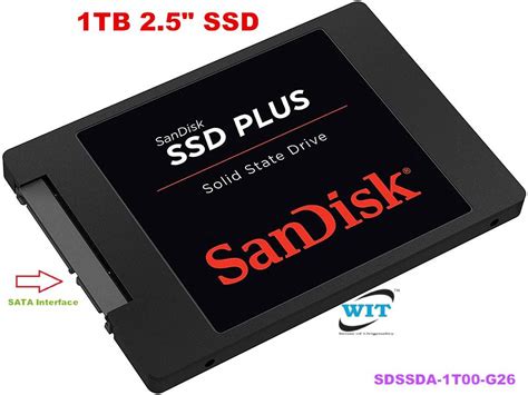 SanDisk 1TB SSD Plus SATA III 2.5" Internal SSD SDSSDA-1T00-G26, 1TB 2.5" SATA SSD - WIT Computers