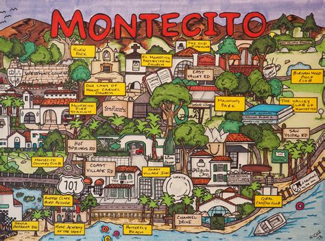 Montecito Map - Etsy