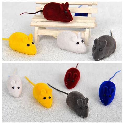 Pet Mouse Rubber Interactive Sounding Toy Fun Cat Toy Little Mouse ...