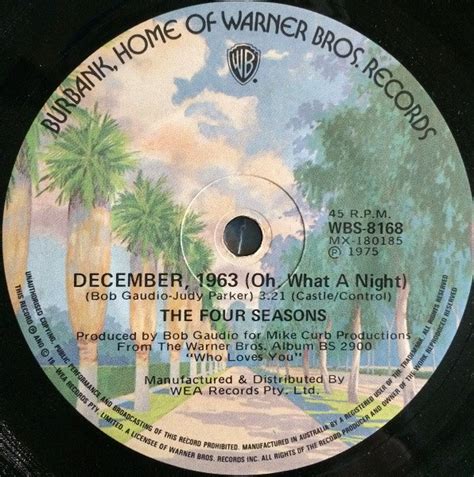 The Four Seasons - December, 1963 (Oh, What A Night) (1975, Vinyl) | Discogs