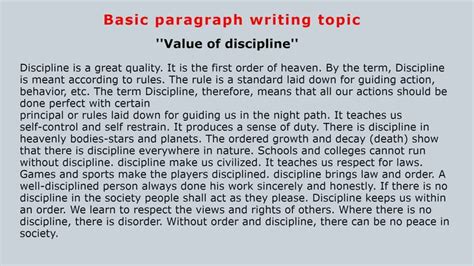 English paragraph writing topics with answers | Paragraph writing ...