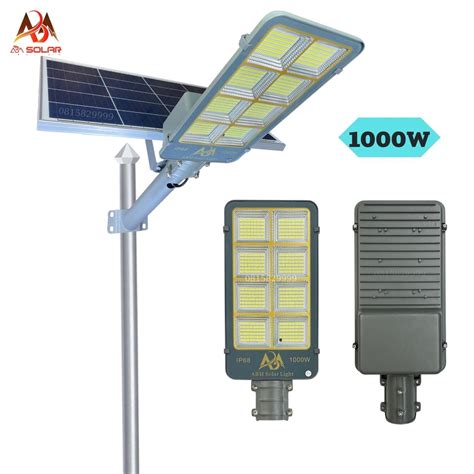 1000W Đèn Năng Lượng Mặt Trời 300W - 100W Đèn Đường Sân Vườn . Tấm Pin Năng Lượng Rời IP68 Chống ...