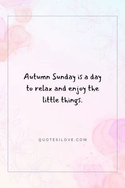 Autumn Sunday Quotes - Quotes I Love