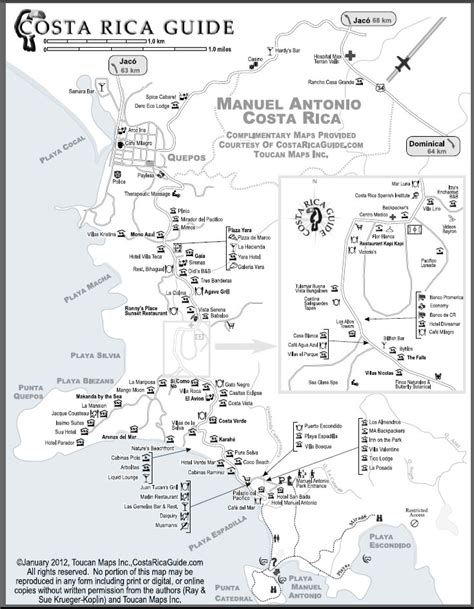 Manuel Antonio Map - free printable download