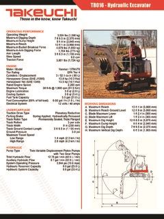 Excavators Takeuchi Specifications Machine.Market