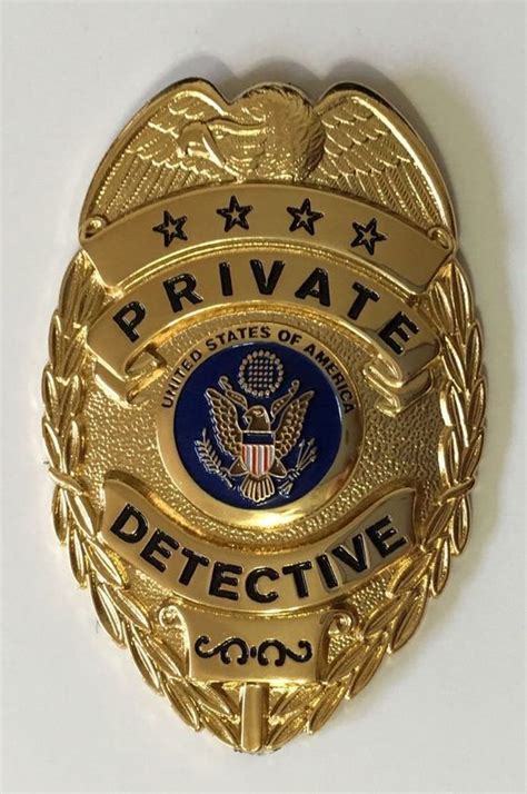 Generic Private Detective Badge | Detective aesthetic, Police badge ...