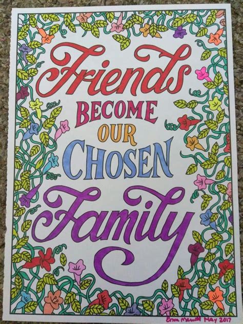 Friends become are chosen family | Colorful drawings, Coloring books ...