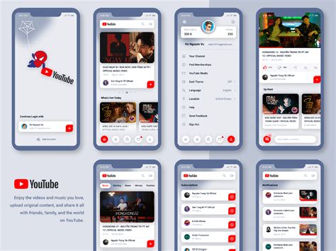 YouTube Redesign Mobile App - Free Figma Resource | Figma Elements