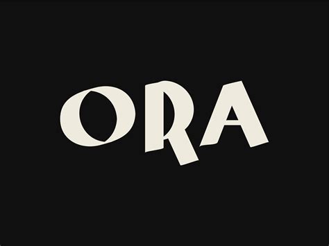 Ora 01 | Typographic logo design, Word mark logo, Typographic logo