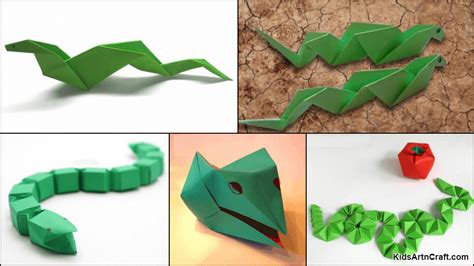 How To Make An Origami Snake With Kids - Kids Art & Craft