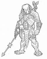 Alien Vs Predator Coloring Page sketch template