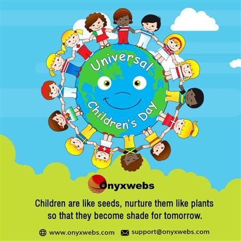 Universal children's Day is celebrated on 20th November each year to ...