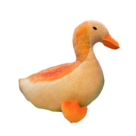 SSBSM 38cm Melon Duck Plush Toy White Gourd Watermelon Cantaloupe 2 in 1 Fruit Animal Companion ...