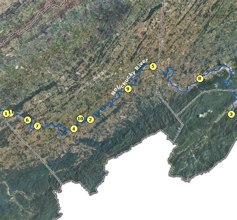 Localwaters Nolichucky River Maps Tennessee