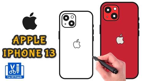 How To Draw iPhone13 | Drawing Apple Phone Step By Step - YouTube