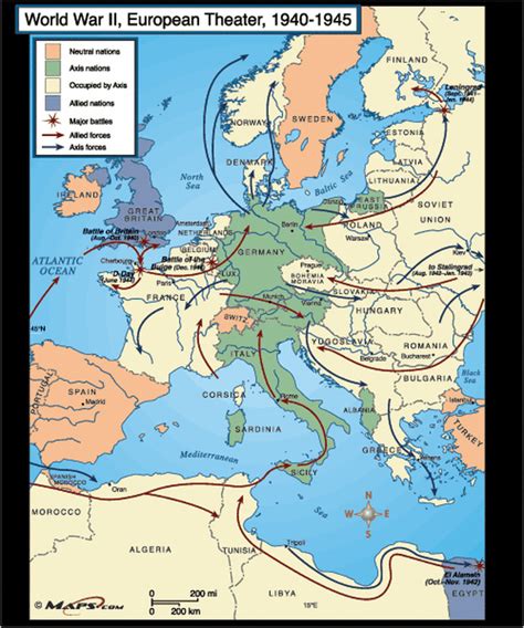 Major Battles Of Ww2 Map Worksheet