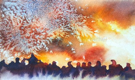 Remember remember ...a bonfire night painting – watercolours by rachel