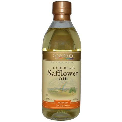 Spectrum Naturals, Safflower Oil, High Heat, Refined, 16 fl oz (473 ml ...