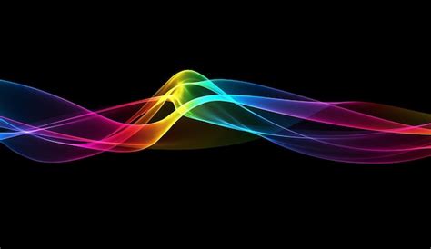 Free Photo | Abstract background with rainbow coloured flowing waves