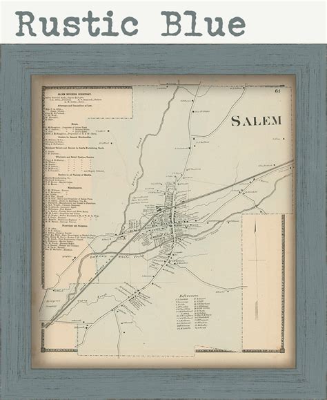 Village of SALEM, New York 1866 Map