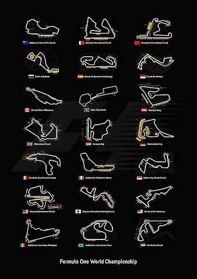 'All F1 Tracks' Poster by WilliamStones in 2020 | Formula one, Formula 1, Formula racing