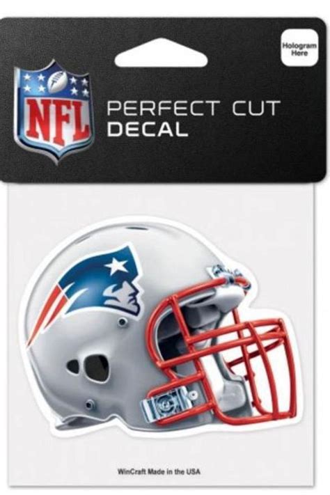 New England Patriots Helmet Perfect Cut Decal 4" x 4" - ShopperBoard