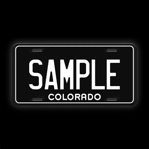 Black Custom Colorado License Plate – Limitless Workshop