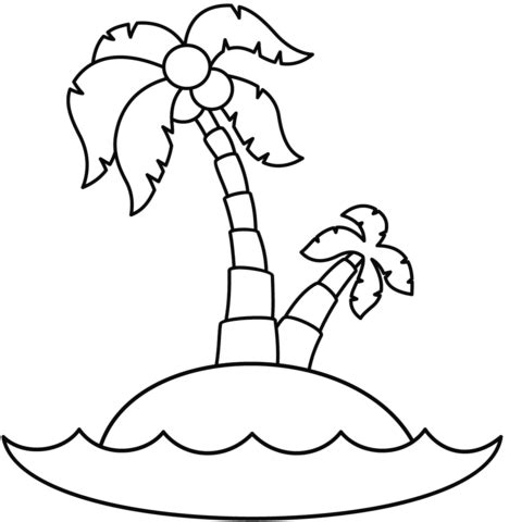 Island coloring page | Free Printable Coloring Pages