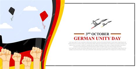 Premium Vector | Vector illustration of german unity day social media ...