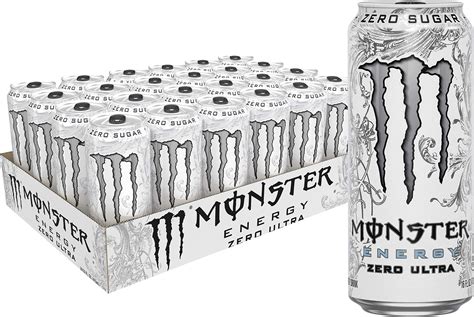 Monster Energy Zero Ultra, Sugar Free Energy Drink, 16 Ounce (Pack of ...