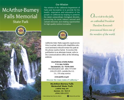 McArthur-Burney Falls Memorial State Park Map - Burney CA • mappery