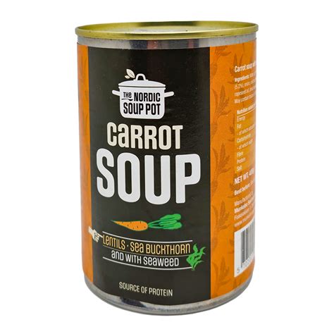 The Nordic Soup Pot vegan carrot soup with lentils, sea buckthorn and ...