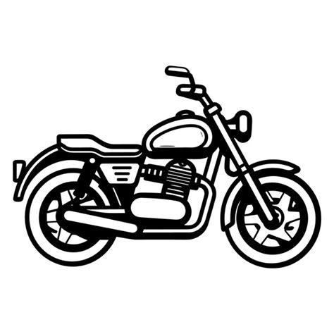 Premium Vector | Vintage motorcycle concept in black and white colors isolated vector illustration