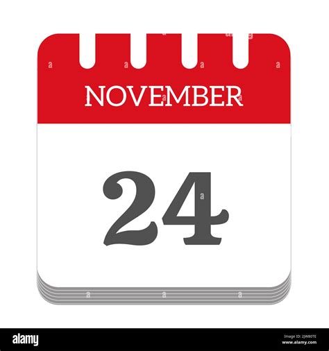 24 november calendar icon flat hi-res stock photography and images - Alamy