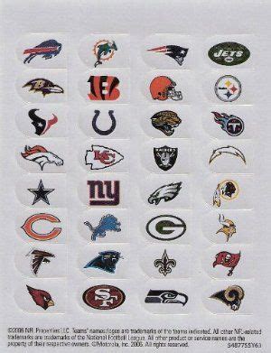 NFL Team Logos Mini Stickers (10 Sheets per Pack) by Kryptonite. $4.15 ...