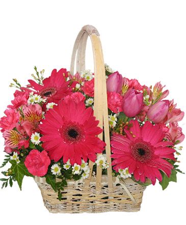 Best Wishes Basket of Fresh Flowers in Sunbury, PA - WOODLAND GATHERINGS