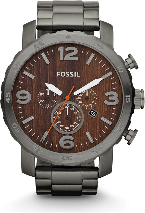 Fossil Men's JR1355 Nate Analog Display Quartz Grey Watch: Fossil: Amazon.ca: Watches