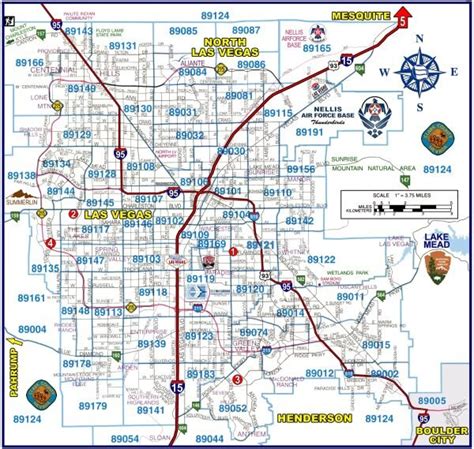 Las Vegas Zip Code Map Printable