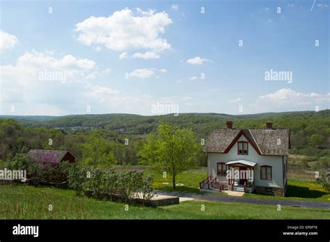 South Fork, PA, USA - May 8, 2015 : Johnstown Flood National Memorial historic Unger House and ...