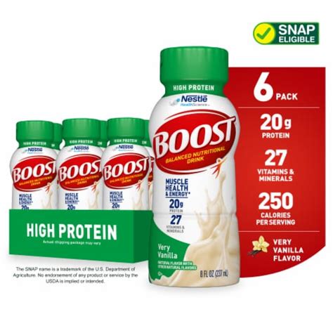 BOOST High Protein Ready to Drink Vanilla Protein Shake Multipack, 6 pk / 8 fl oz - Kroger