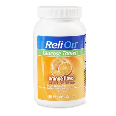 ReliOn Orange Glucose Tabs, 50 Ct - Walmart.com - Walmart.com