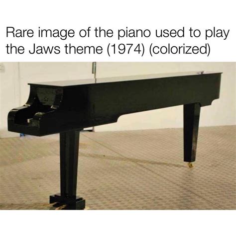 Rare image of the piano used to play the Jaws theme (1974) (colorized ...