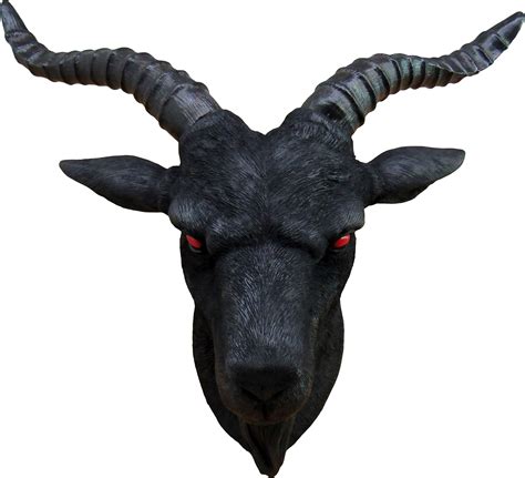 Buy DWK - Lucifer - Baphomet Ceremonial Horned Black Sabbatic Goat Life-Size Realistic Faux ...