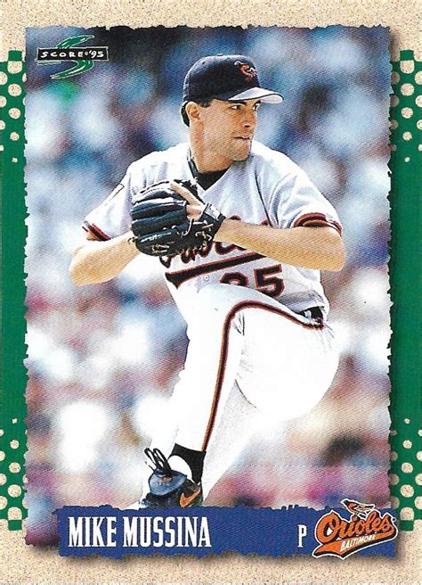 Mike Mussina 1995 Score #415 Baltimore Orioles Baseball Card