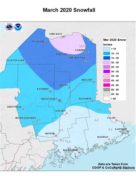 Monthly and Seasonal Snow Maps