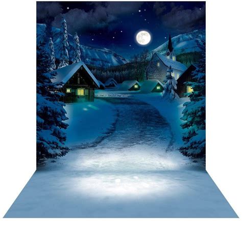 Winter Village Photo Backdrop – Alba Backgrounds