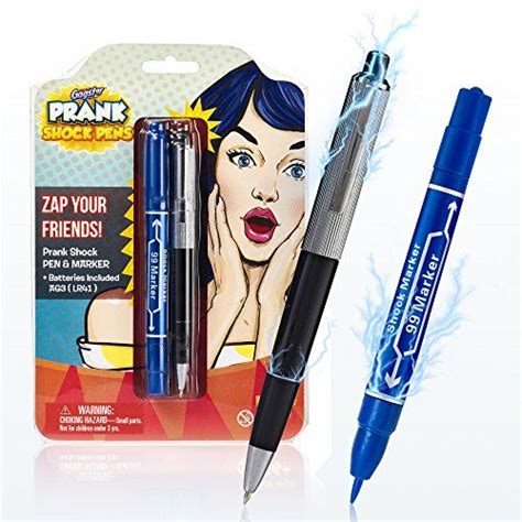 Shock Pen & Marker Prank Set By Gagster- 2-in-1 Funny Trick Pens Gag Gift | Fool Your Friends ...